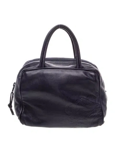 Pre-owned Loewe Signature Nappa Leather Vanity Case In Blue