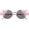 Loewe Signature Oval Sunglasses In Gold
