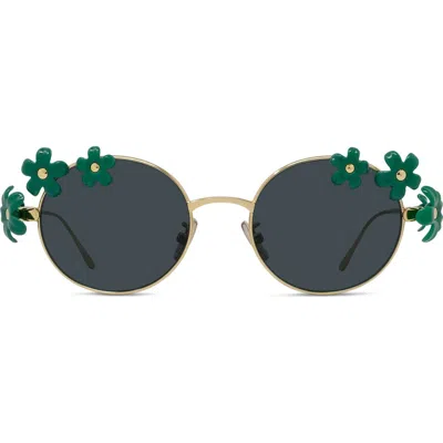 Loewe Signature Oval Sunglasses In Neutral