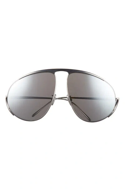 Loewe Signature Pilot Sunglasses In Silver