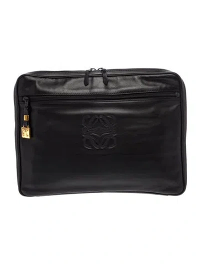 Pre-owned Loewe Signature Portfolio Vintage In Black