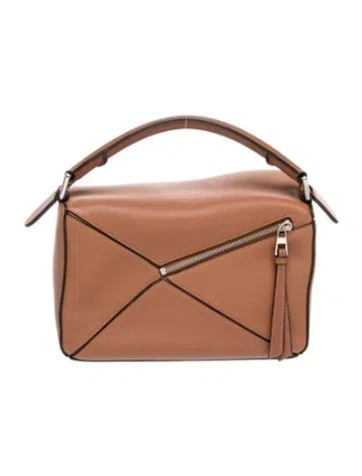 Pre-owned Loewe Signature Puzzle In Brown