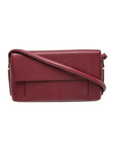 Pre-owned Loewe Signature Shoulder Bag Vintage In Burgundy