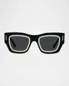Loewe Signature Square Acetate Sunglasses In Black
