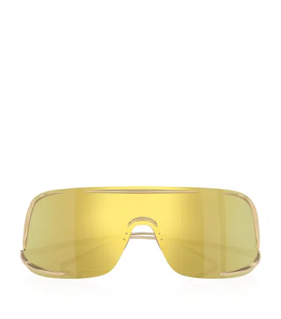 Loewe Signature Square One-piece Sunglasses In Gold