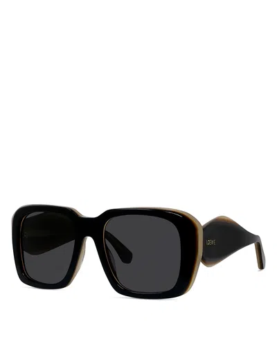 Loewe Signature Square Sunglasses, 53mm In Black