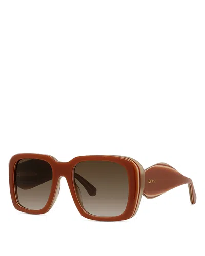 LOEWE SIGNATURE SQUARE SUNGLASSES, 53MM