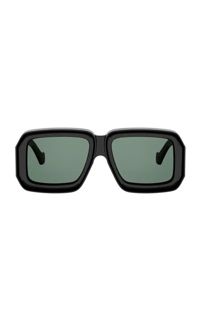 Loewe Signature Square-frame Acetate Sunglasses In Green