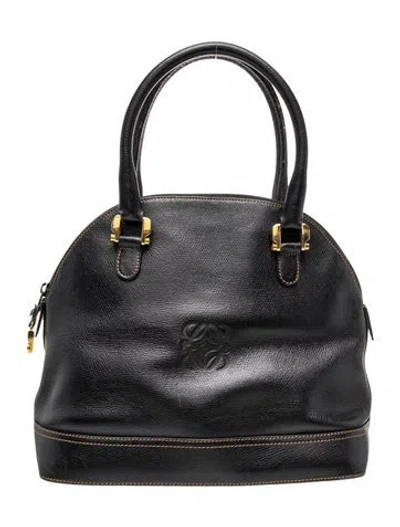 Pre-owned Loewe Signature Top Handle Bag Vintage In Black