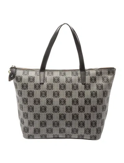 Pre-owned Loewe Signature Tote Vintage In Black