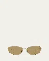 Loewe Signature Wrap Around Metal Sunglasses