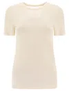 Loewe Silk And Viscose T-shirt T-shirts White In Pink