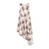 Loewe Asymmetrical Floral Print Dress