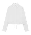 Loewe White Balloon-sleeve Silk Shirt In White