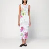 Loewe Ribbed Floral-print Silk And Cotton-blend Jersey Midi Dress In Multi
