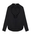 Loewe Silk-blend Satin Blouse In Black