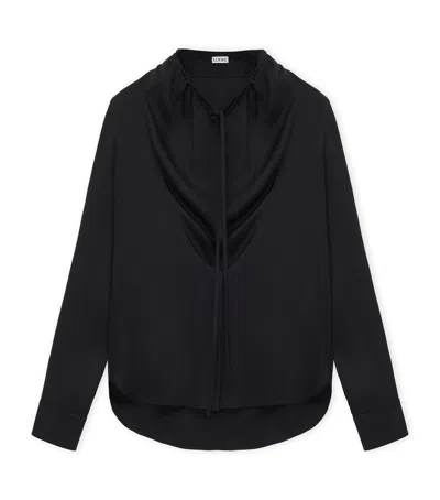 LOEWE SILK-BLEND SATIN BLOUSE