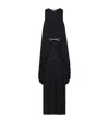 Loewe Embellished Draped Silk Gown In Black
