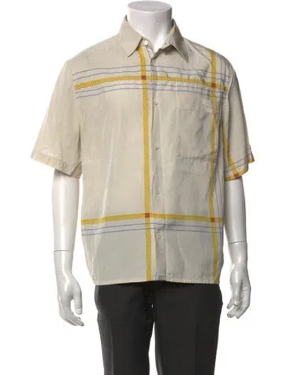 Pre-owned Loewe Silk Colorblock Pattern Shirt In Neutral