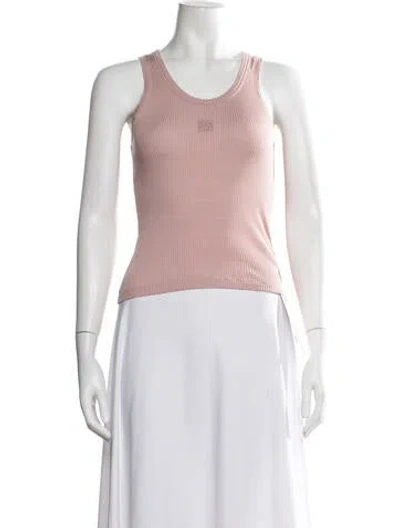 Pre-owned Loewe Silk Crew Neck Top In Pink