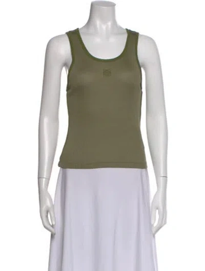 Pre-owned Loewe Silk Crew Neck Top W/ Tags In Green