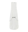 Loewe Silk Draped Mini Dress In White
