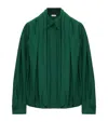 Loewe Silk Draped Shirt In Green