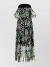 Loewe Off-the-shoulder Floral-print Silk-crepon Midi Dress