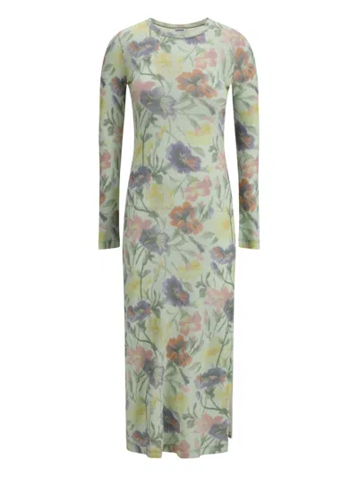 Loewe Silk Long Dress In Multi