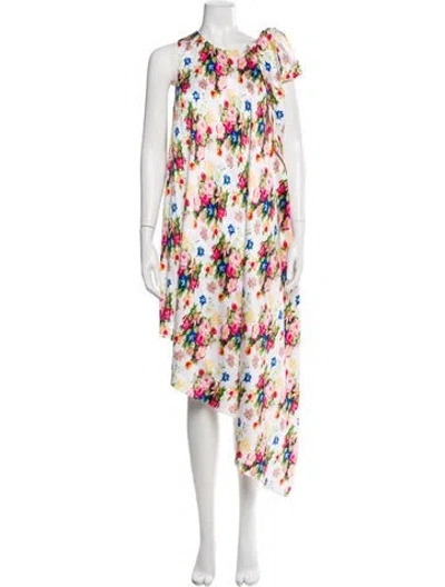 Pre-owned Loewe Silk Long Dress W/ Tags In White