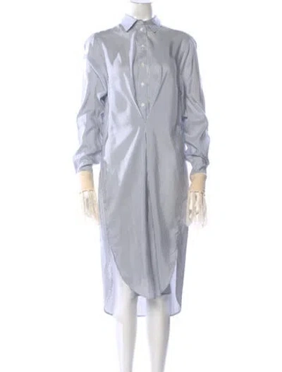Pre-owned Loewe Silk Midi Length Dress In Blue