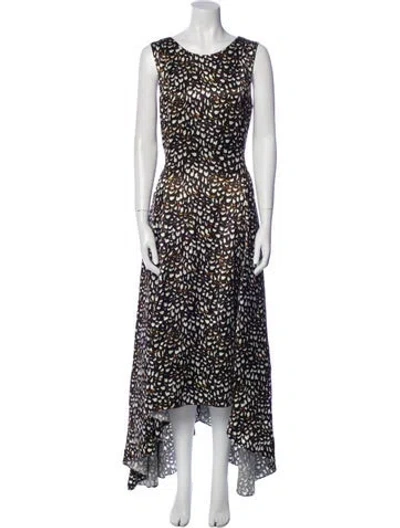Pre-owned Loewe Silk Midi Length Dress In Multi