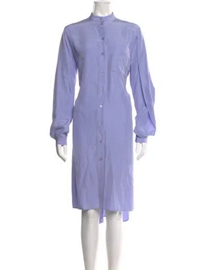 Pre-owned Loewe Silk Midi Length Dress In Purple