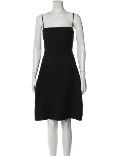 Pre-owned Loewe Silk Mini Dress In Black