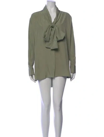 Pre-owned Loewe Silk Mini Dress W/ Tags In Green