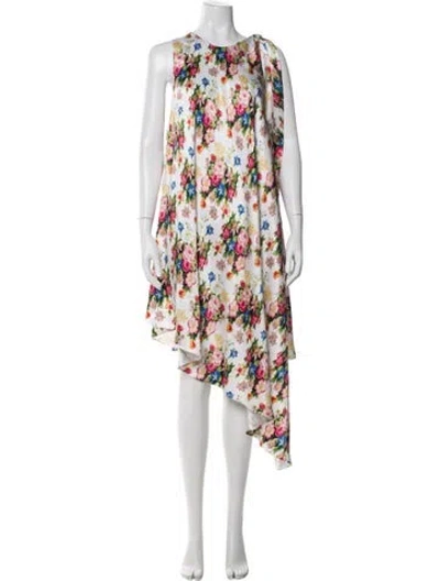 Pre-owned Loewe Silk Mini Dress W/ Tags In Multi