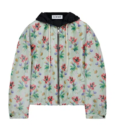 LOEWE SILK NYLON REVERSIBLE HOODED JACKET