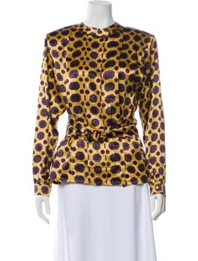 Pre-owned Loewe Silk Printed Blouse In Multi