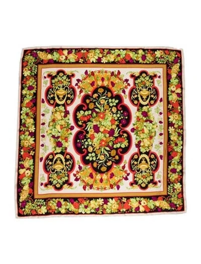 Pre-owned Loewe Silk Printed Scarf In Red