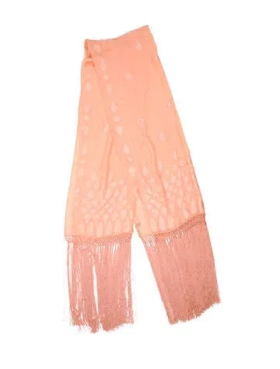 Pre-owned Loewe Silk Printed Shawl In Orange