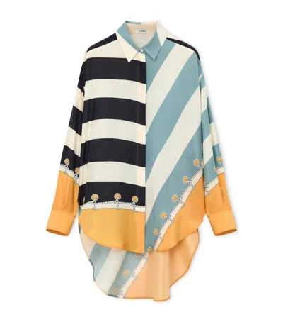 Loewe Silk Printed Shirt In Orange