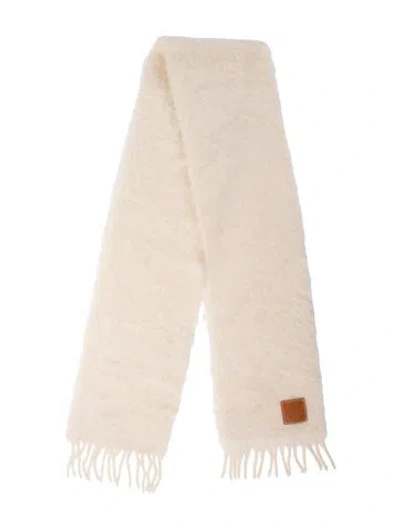 Pre-owned Loewe Silk Scarf In Neutral