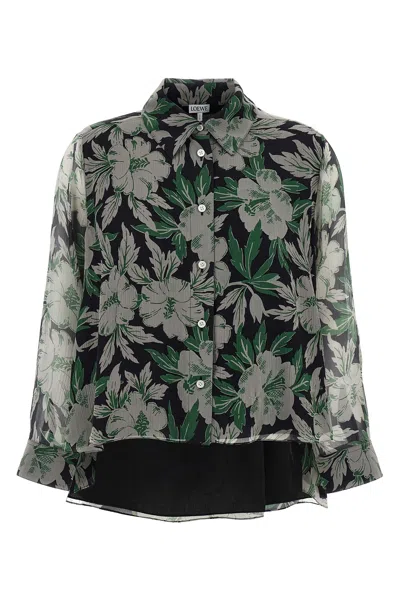 Loewe Silk Shirt Shirt And Blouse Multicolor