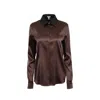 Loewe Silk Shirt Women In Brown