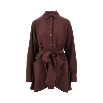LOEWE SILK SHIRT WITH BELT