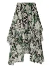 Loewe Silk Skirt In Green