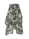Loewe Silk Skirt In Green