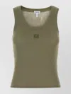 Loewe Silk Tank Top Featuring Ribbed Texture In Green