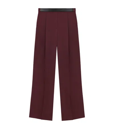 Loewe Silk Wide-leg Trousers In Purple