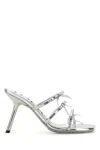 Loewe Ugg Green Rubber And Mesh Peakmod Slippers In Metallic